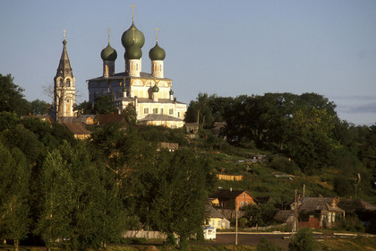 Village sur la Volga, Russie