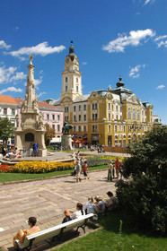 L'Hotel de Ville, Place Szechenyi, Pecs, Hongrie