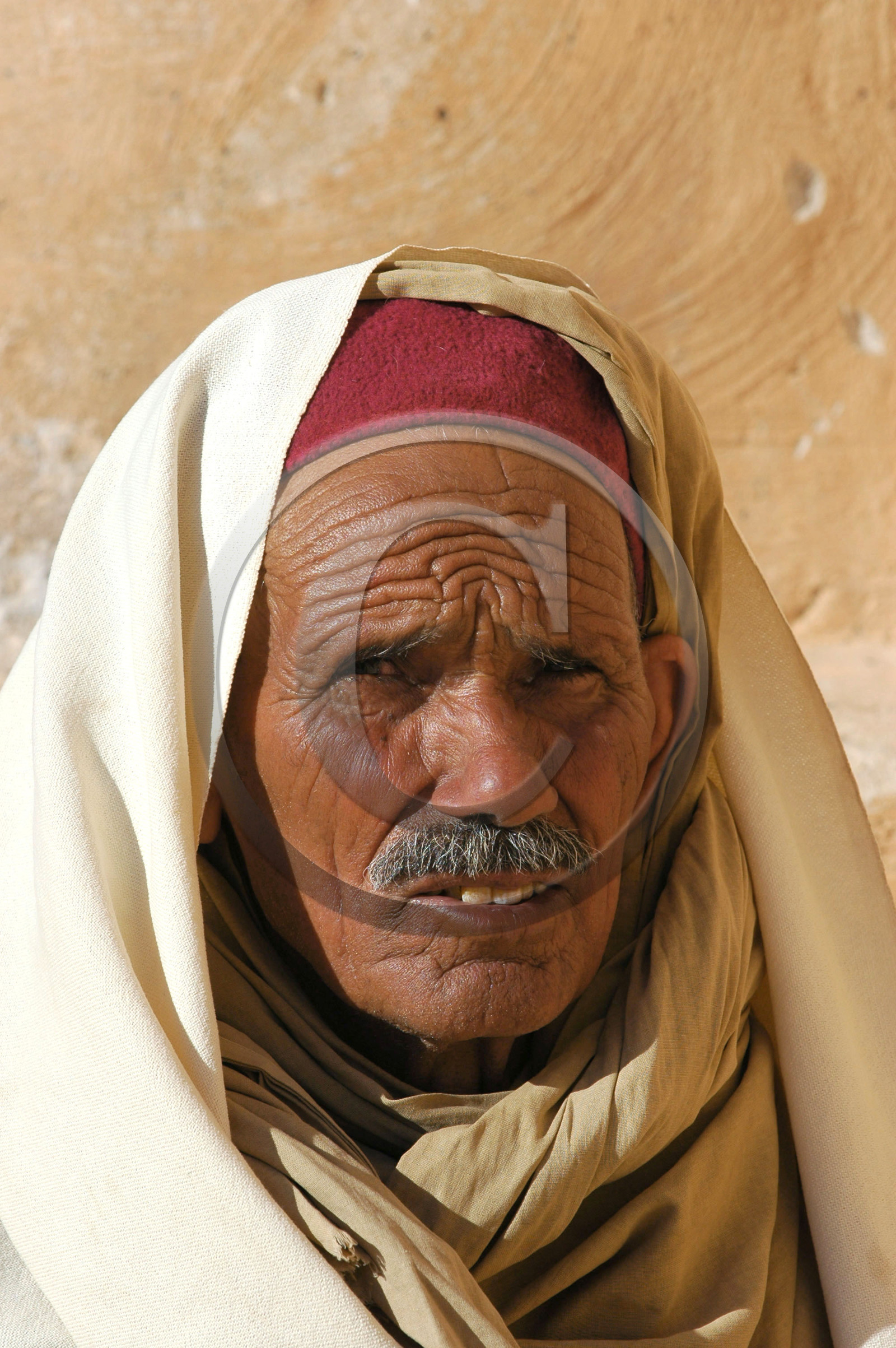 Habitant du sud, ksar du sud autour de Tatouine, Tunisie
