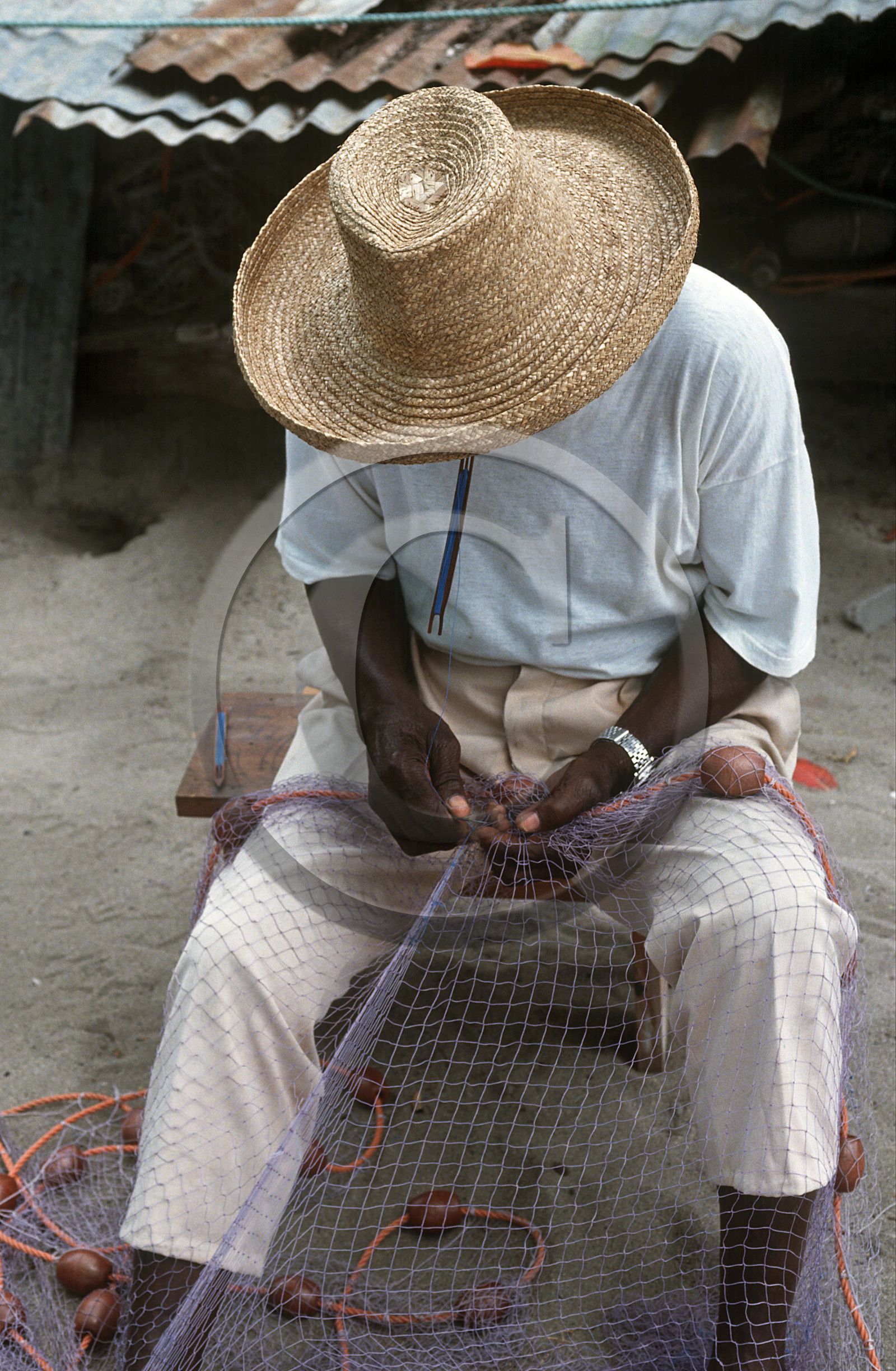 Pêcheur. Guadeloupe. Antilles Françaises