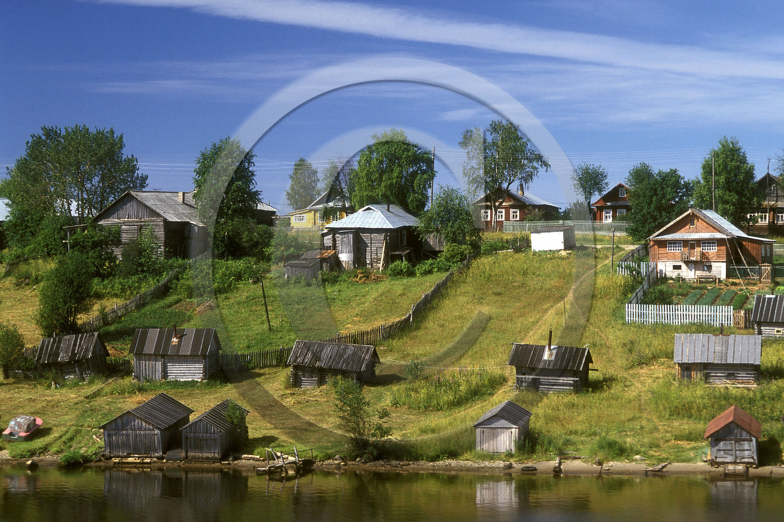 Region de Goritsy, village sur la Volga, Russie