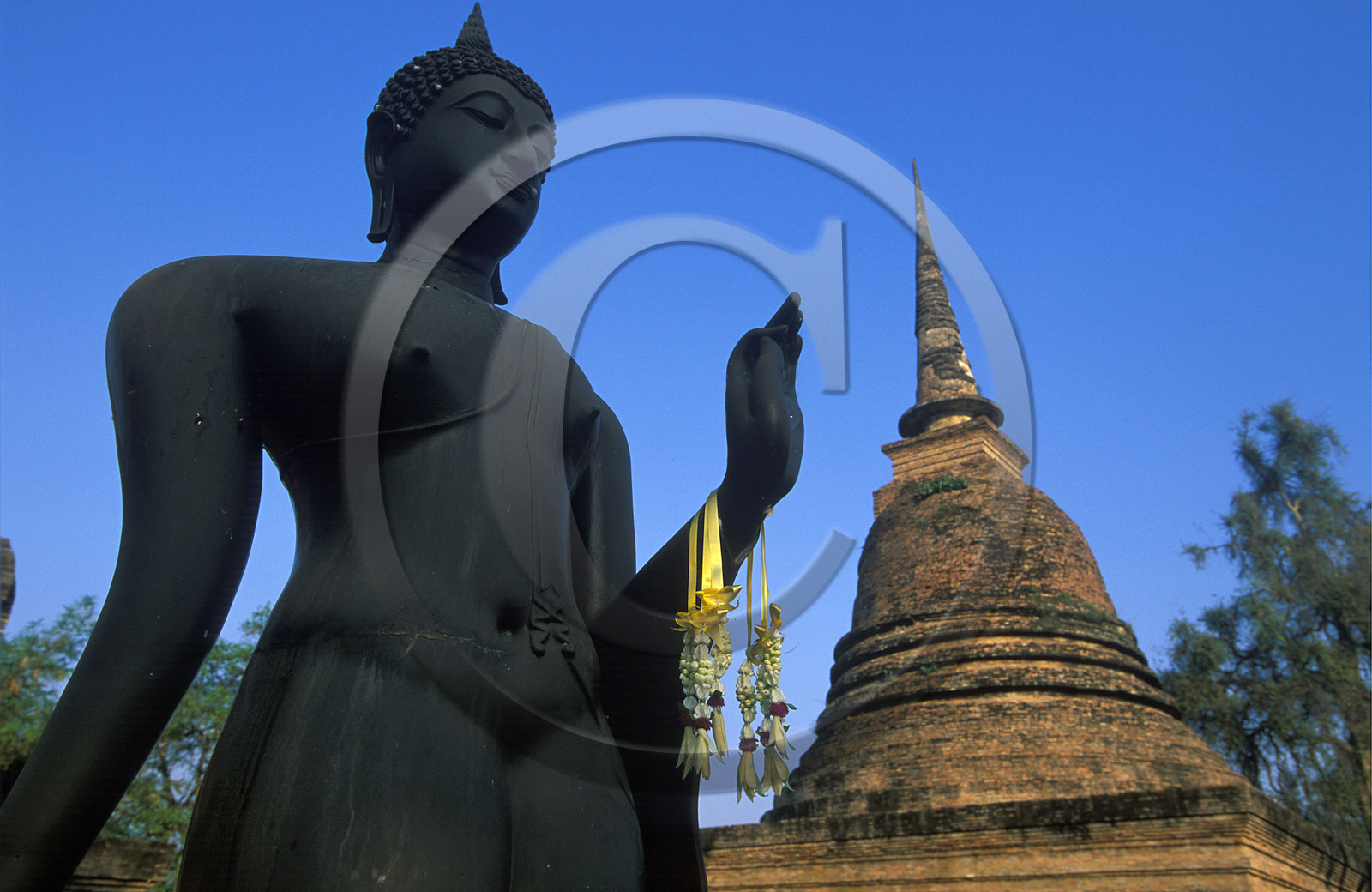 THAILANDE   SUKHOTHAI.TEMPLE DE WAT SRA SRI