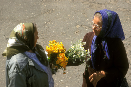 Marchandes de fleurs, Yaroslav, Russie